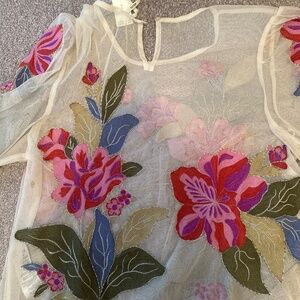 Anthropologie Tulle blouse